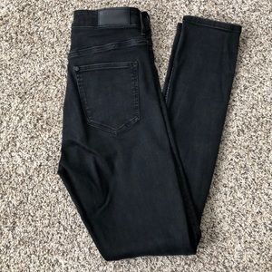 H&M Gray distressed high waist skinny jean